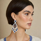 PENDIENTES RAFIA ROMBO