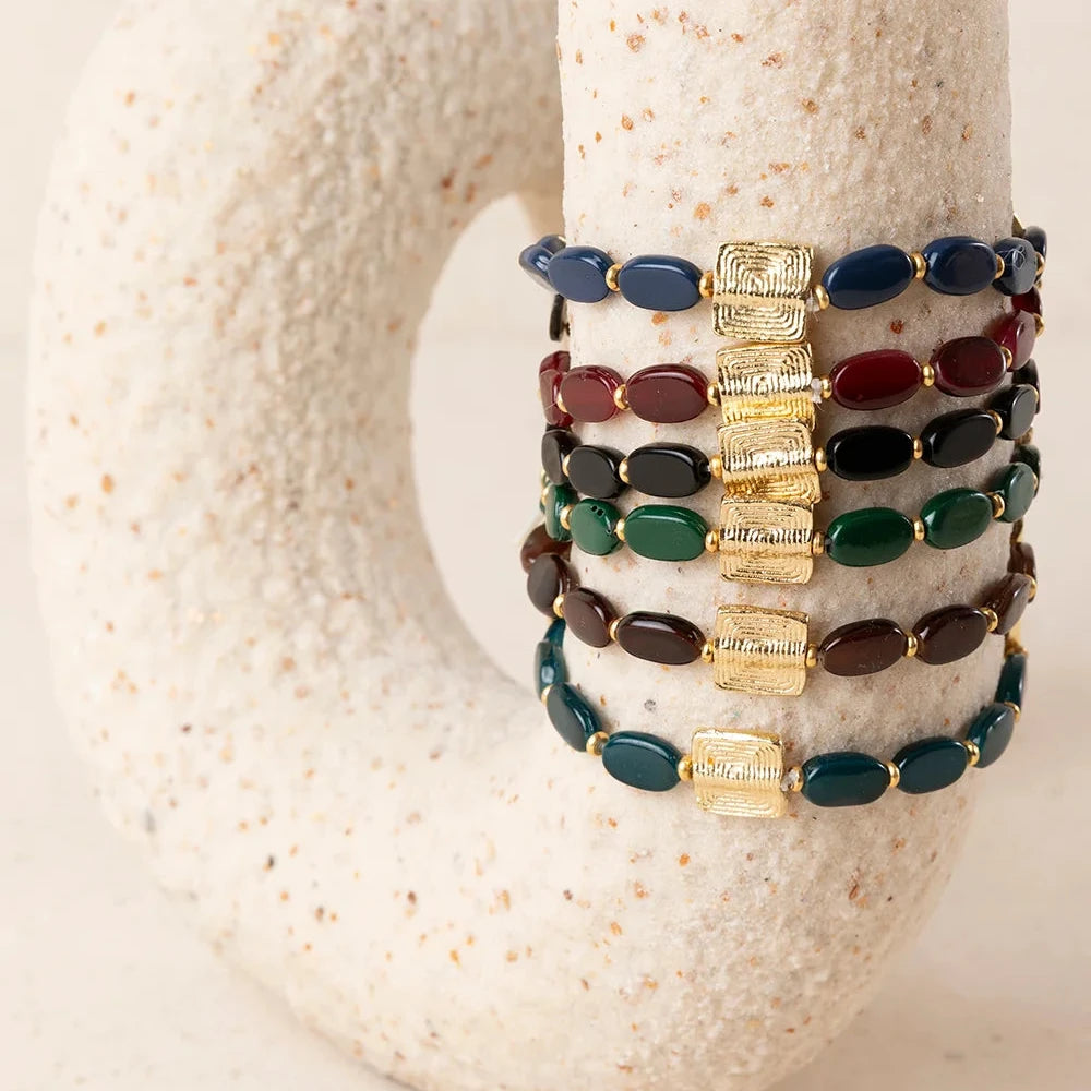 PULSERA FINA DE RESINA Y LATÓN
