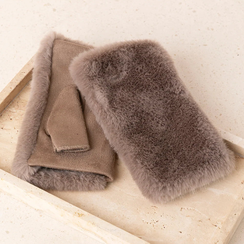 GUANTES MITONES PELO