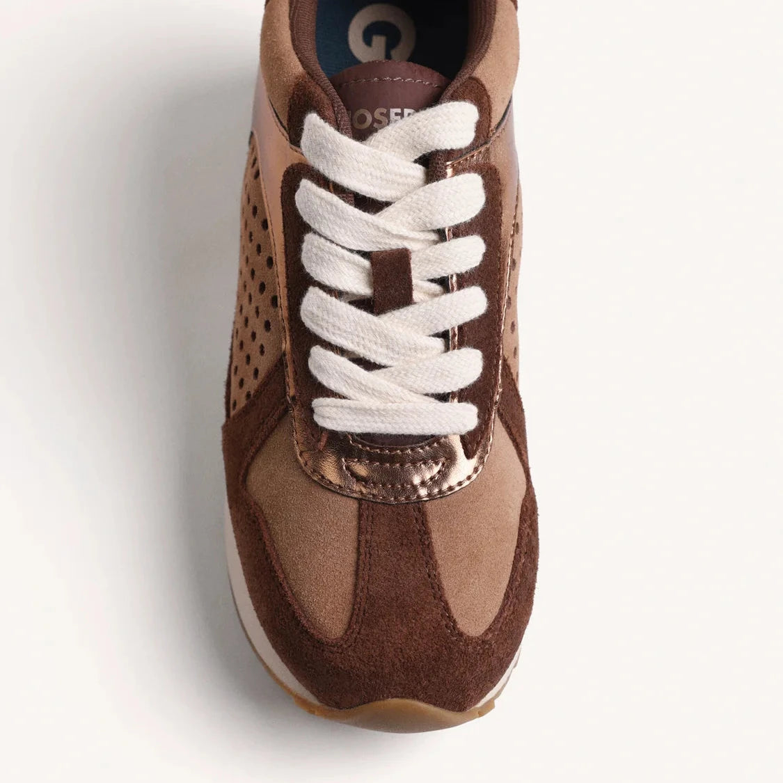 ZAPATILLAS BRONCE PIEL CON CUÑA INTERNA