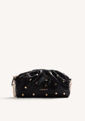 BOLSO BANDOLERA NEGRO EFECTO ARRUGADO TACHAS