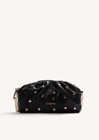 BOLSO BANDOLERA NEGRO EFECTO ARRUGADO TACHAS