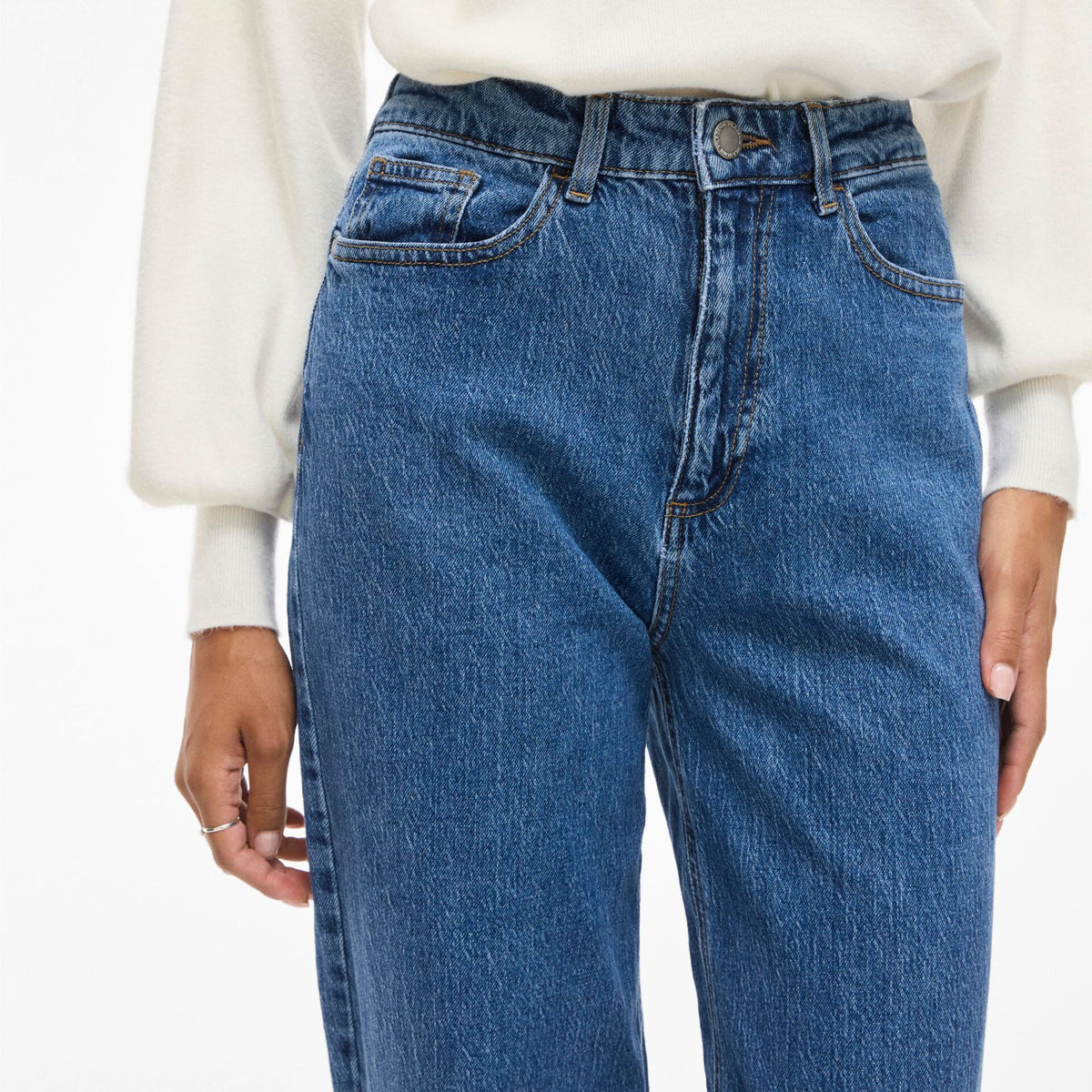 PANTALÓN VAQUERO DE CINTURA ALTA ANCHO VIFREYA