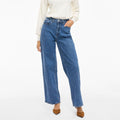 PANTALÓN VAQUERO DE CINTURA ALTA ANCHO VIFREYA